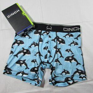 Cinch Men's Small Willy Whale 6" Boxer Brief Underwear MXY6002029 Blue